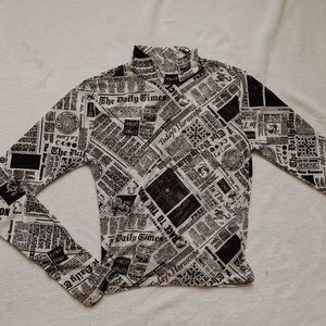 garage sheer long sleeve